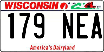 WI license plate 179NEA