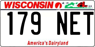 WI license plate 179NET