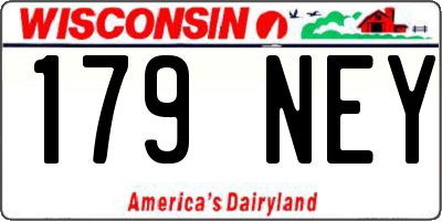 WI license plate 179NEY
