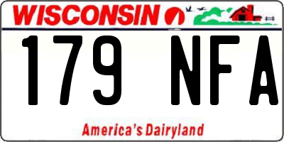 WI license plate 179NFA