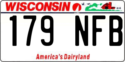 WI license plate 179NFB