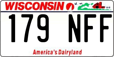 WI license plate 179NFF