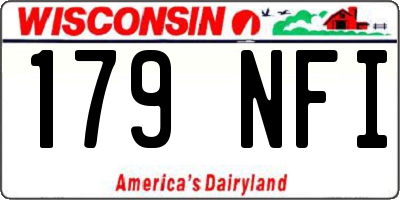WI license plate 179NFI
