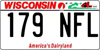 WI license plate 179NFL
