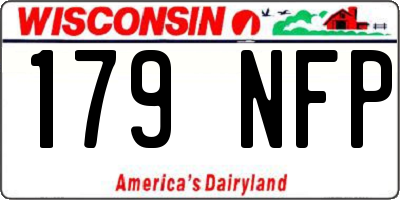 WI license plate 179NFP