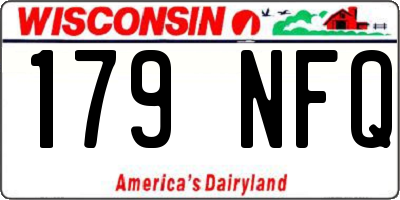 WI license plate 179NFQ