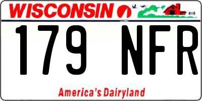 WI license plate 179NFR