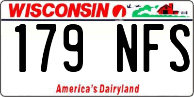 WI license plate 179NFS