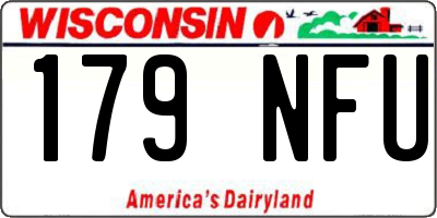 WI license plate 179NFU