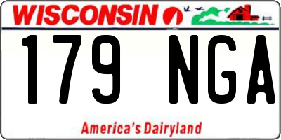 WI license plate 179NGA