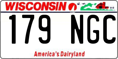 WI license plate 179NGC