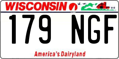 WI license plate 179NGF