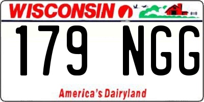 WI license plate 179NGG