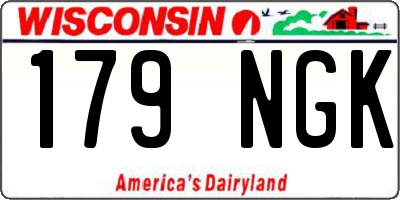 WI license plate 179NGK