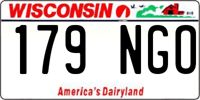 WI license plate 179NGO