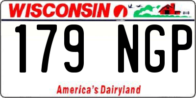 WI license plate 179NGP