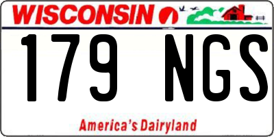 WI license plate 179NGS