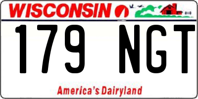 WI license plate 179NGT