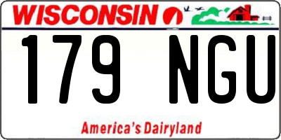 WI license plate 179NGU