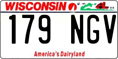 WI license plate 179NGV