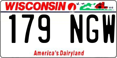 WI license plate 179NGW