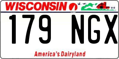 WI license plate 179NGX