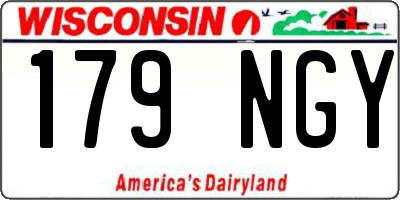 WI license plate 179NGY