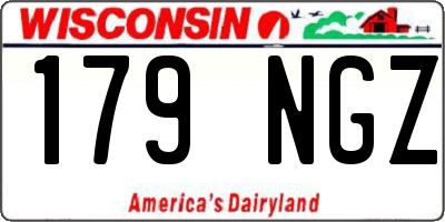 WI license plate 179NGZ