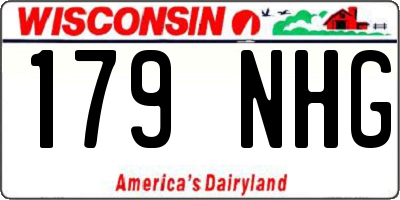 WI license plate 179NHG