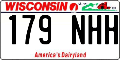 WI license plate 179NHH