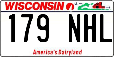 WI license plate 179NHL
