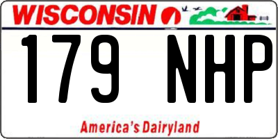 WI license plate 179NHP