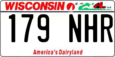 WI license plate 179NHR