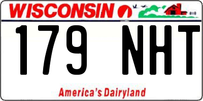 WI license plate 179NHT