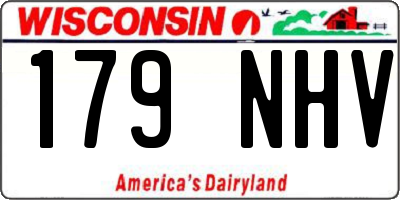 WI license plate 179NHV