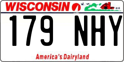 WI license plate 179NHY