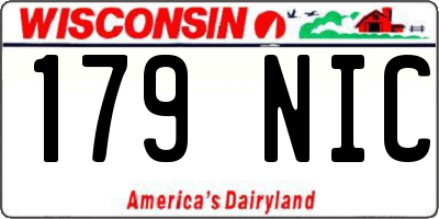 WI license plate 179NIC