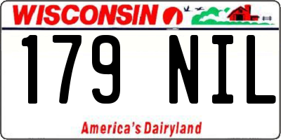 WI license plate 179NIL