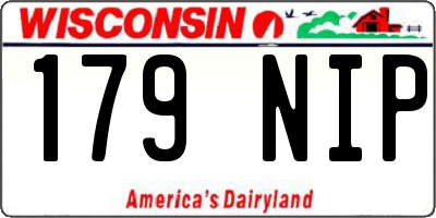 WI license plate 179NIP
