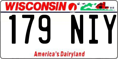 WI license plate 179NIY