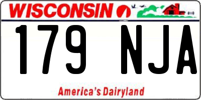 WI license plate 179NJA