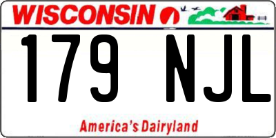 WI license plate 179NJL