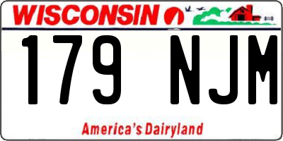 WI license plate 179NJM