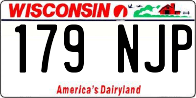 WI license plate 179NJP