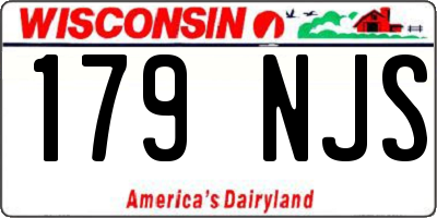 WI license plate 179NJS