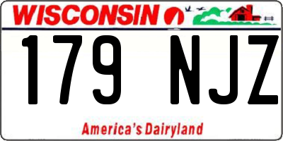 WI license plate 179NJZ