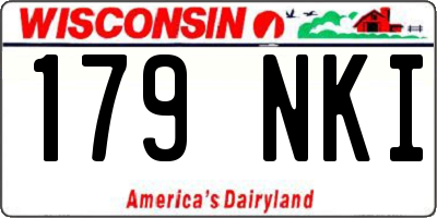 WI license plate 179NKI
