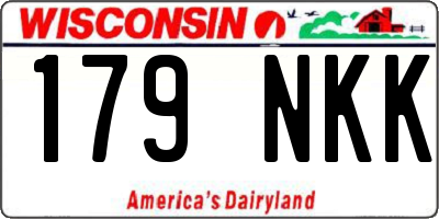 WI license plate 179NKK