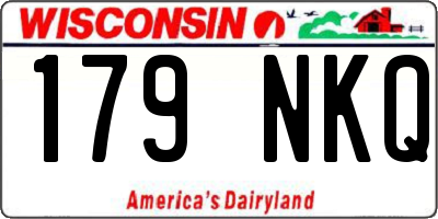 WI license plate 179NKQ