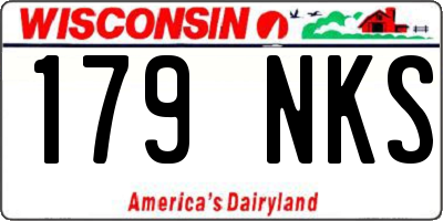 WI license plate 179NKS
